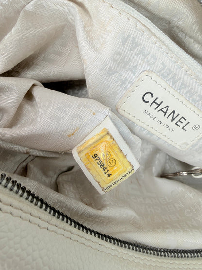 Chanel Square Stitch LAX Bowler Bag weiß / gut Chanel