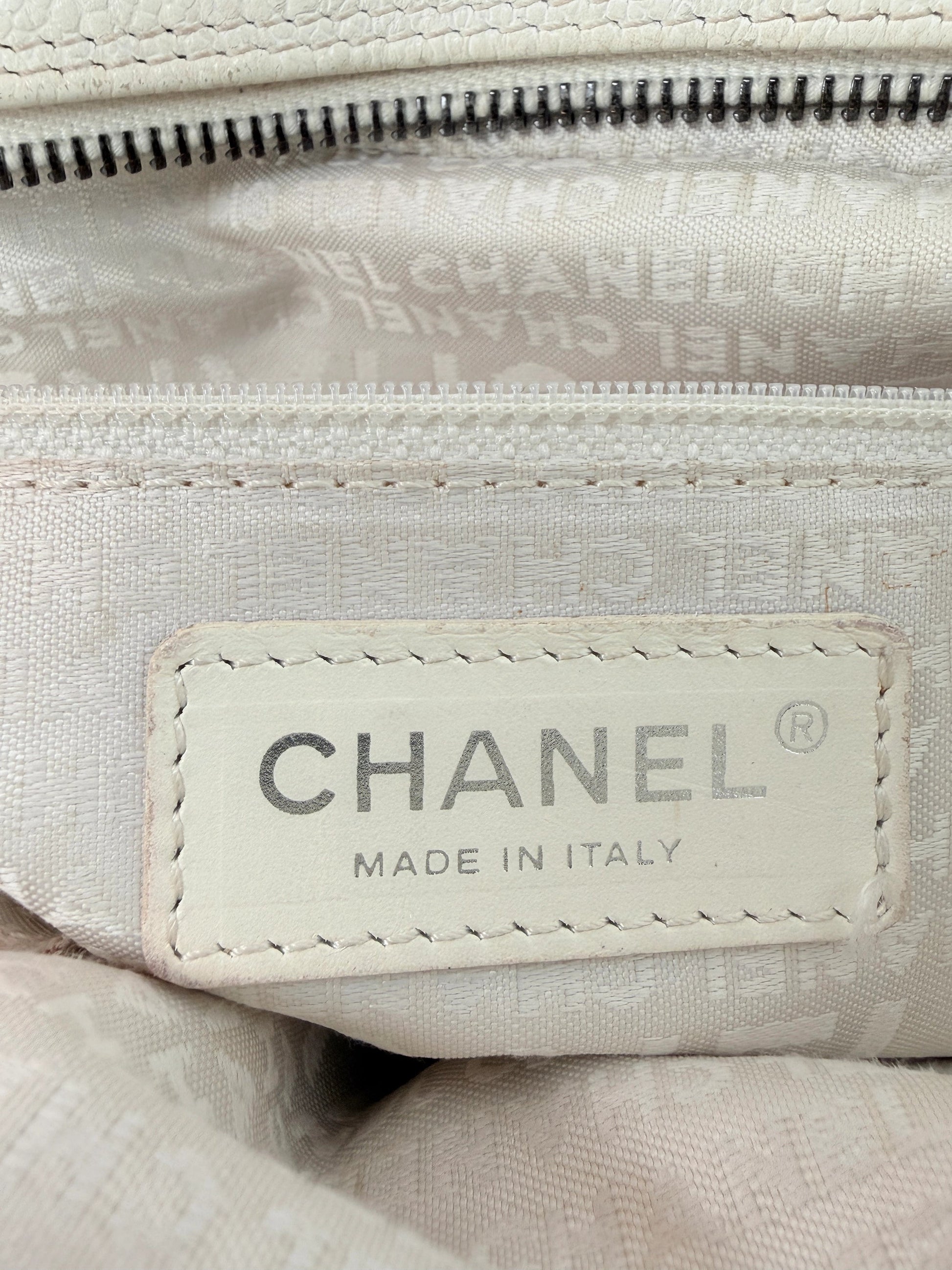 Chanel Square Stitch LAX Bowler Bag weiß / gut Chanel