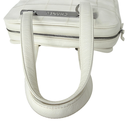 Chanel Square Stitch LAX Bowler Bag weiß / gut Chanel