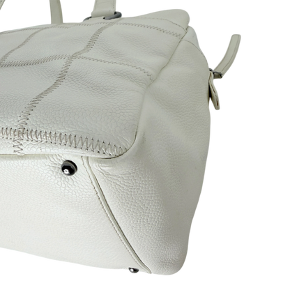 Chanel Square Stitch LAX Bowler Bag weiß / gut Chanel