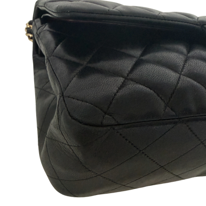 Chanel Vintage Timeless Double Flap Bag Medium schwarz / sehr gut Chanel