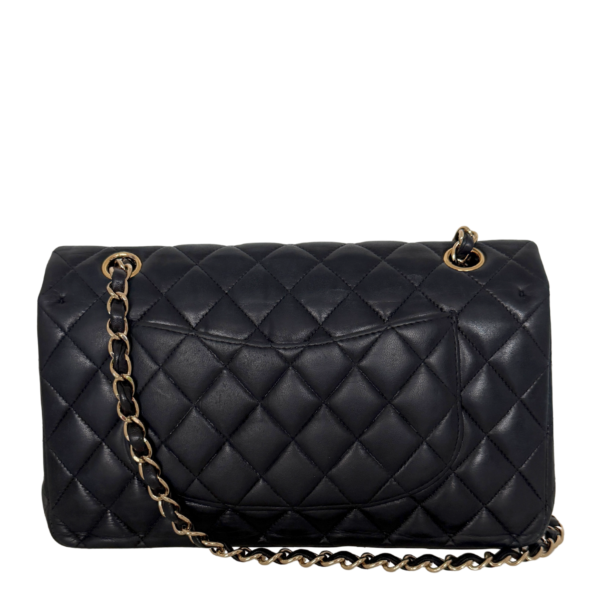 Chanel Vintage Timeless Double Flap Bag Medium schwarz / sehr gut Chanel