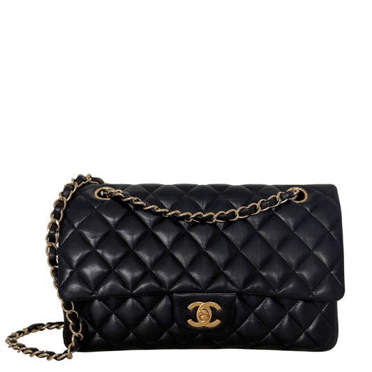 Chanel Vintage Timeless Double Flap Bag Medium schwarz / sehr gut Chanel