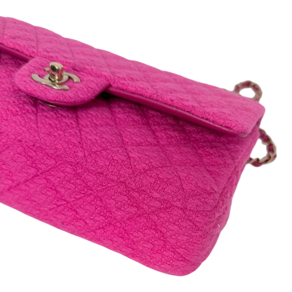 Chanel Timeless Double Flapbag Medium Tweed Pink 2022 Chanel