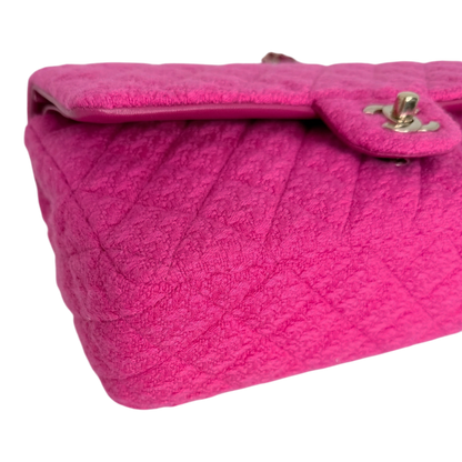 Chanel Timeless Double Flapbag Medium Tweed Pink 2022 Chanel
