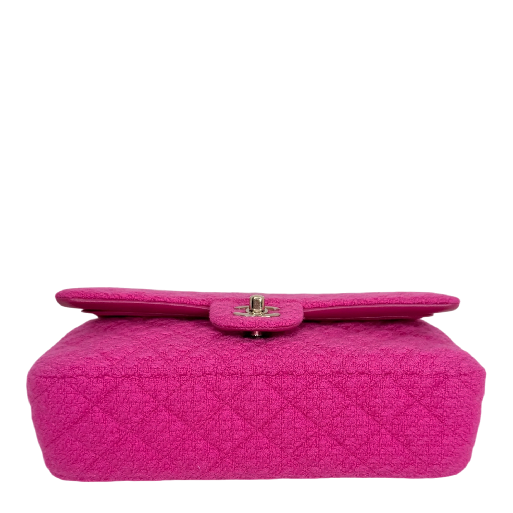 Chanel Timeless Double Flapbag Medium Tweed Pink 2022 Chanel