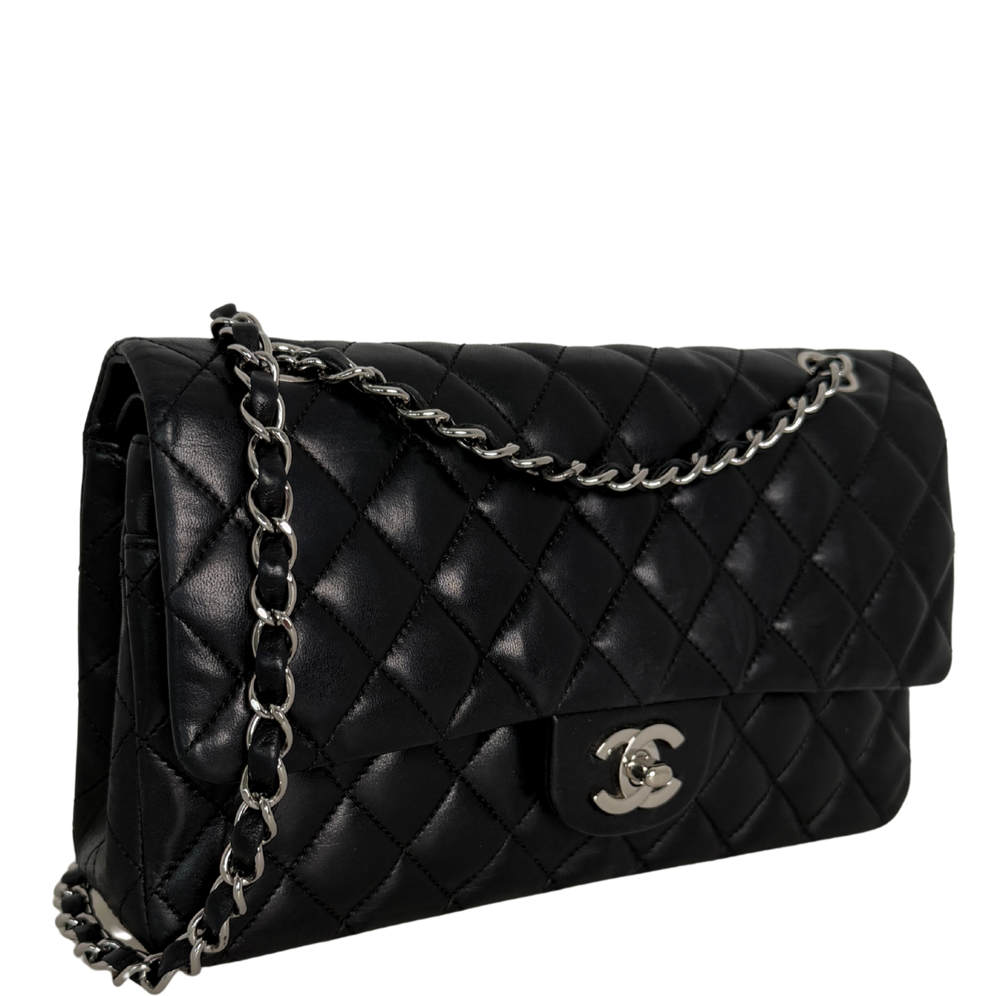 Chanel Timeless Medium Doubleflap Bag Lammleder schwarz / sehr gut Chanel