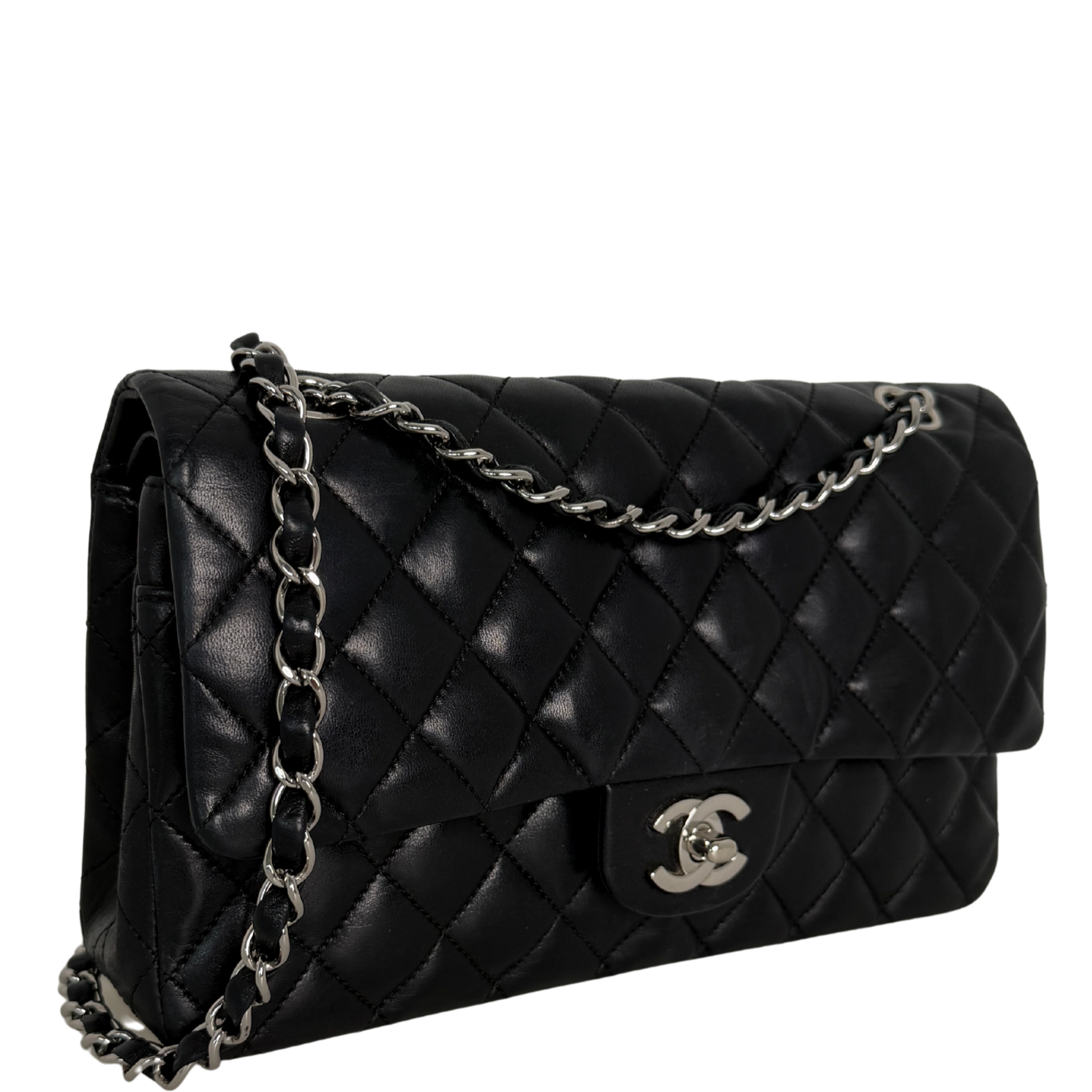 Chanel Timeless Medium Doubleflap Bag Lammleder schwarz / sehr gut Chanel