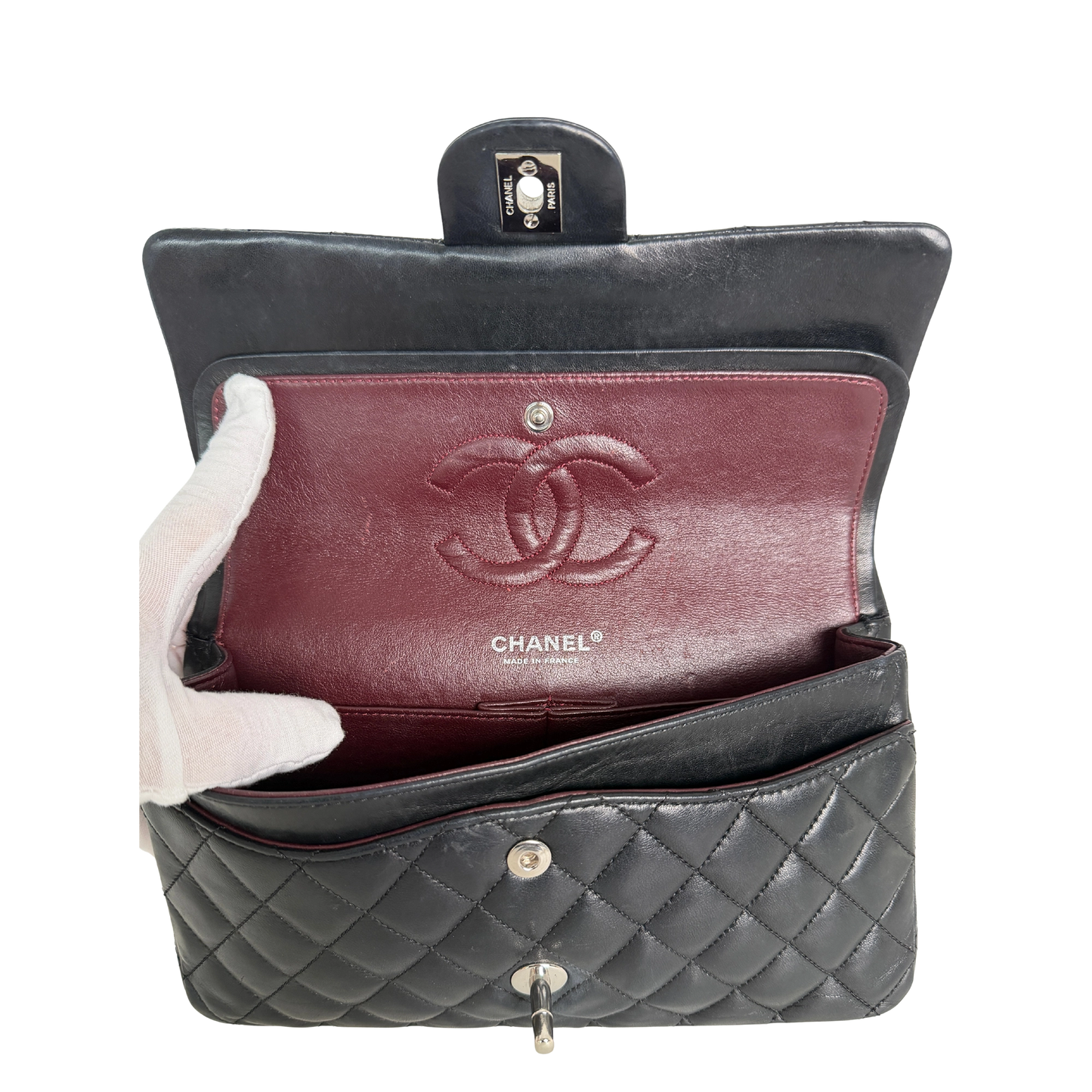 Chanel Timeless Medium Doubleflap Bag Lammleder schwarz / sehr gut Chanel