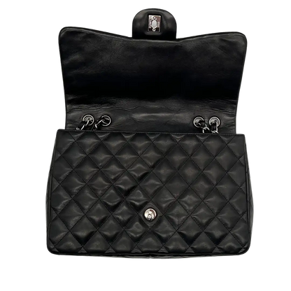 Chanel Timeless Jumbo Single Flap Bag Handtasche 2010 schwarz Lammleder / sehr gut Chanel