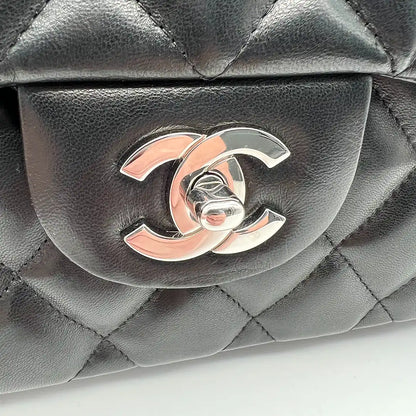 Chanel Timeless Jumbo Single Flap Bag Handtasche 2010 schwarz Lammleder / sehr gut Chanel
