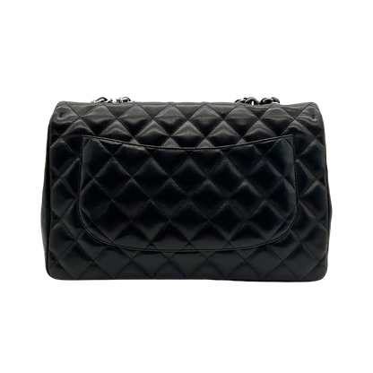 Chanel Timeless Jumbo Single Flap Bag Handtasche 2010 schwarz Lammleder / sehr gut Chanel