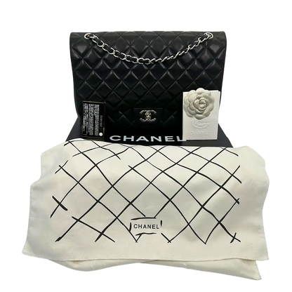 Chanel Timeless Jumbo Double Flap Bag 2011 schwarz Lammleder / sehr gut Chanel