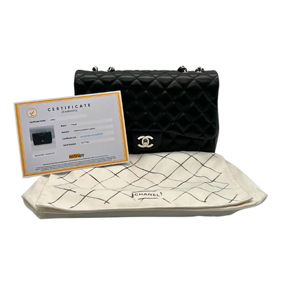 Chanel Timeless Jumbo Single Flap Bag Handtasche 2010 schwarz Lammleder / sehr gut Chanel