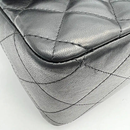 Chanel Timeless Jumbo Single Flap Bag Handtasche 2010 schwarz Lammleder / sehr gut Chanel