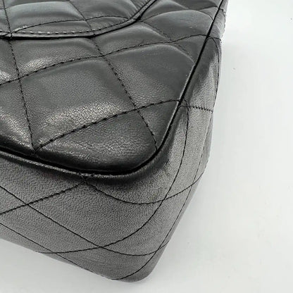 Chanel Timeless Jumbo Single Flap Bag Handtasche 2010 schwarz Lammleder / sehr gut Chanel