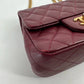 Chanel Timeless Mini Square Pearl Crush Lammleder burgundy / sehr gut Chanel