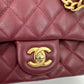 Chanel Timeless Mini Square Pearl Crush Lammleder burgundy / sehr gut Chanel