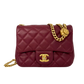 Chanel Timeless Mini Square Pearl Crush Lammleder burgundy / sehr gut Chanel