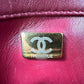 Chanel Timeless Mini Square Pearl Crush Lammleder burgundy / sehr gut Chanel