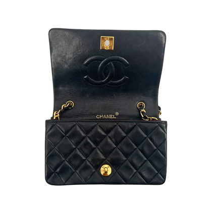 Chanel Timeless Classic Mini Tasche schwarz Vintage / sehr gut Chanel