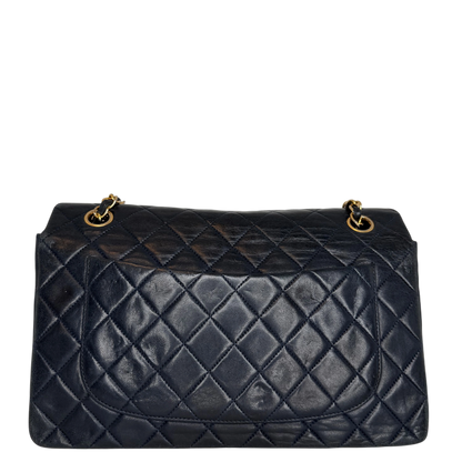 Chanel Classic Single Flap Medium Navy Lammleder / gut Chanel