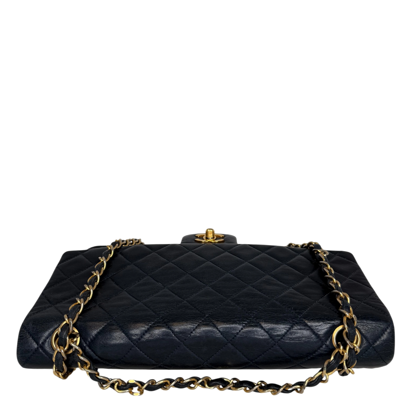 Chanel Classic Single Flap Medium Navy Lammleder / gut Chanel