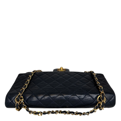 Chanel Classic Single Flap Medium Navy Lammleder / gut Chanel