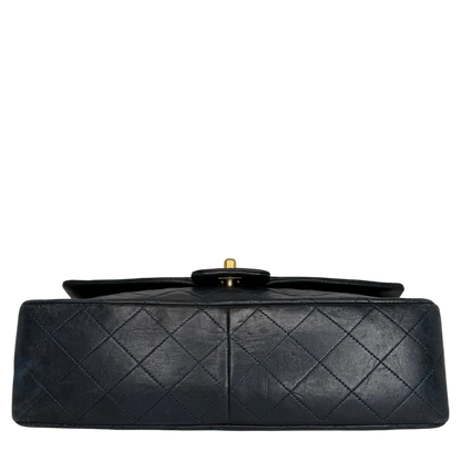 Chanel Classic Single Flap Medium Navy Lammleder / gut Chanel