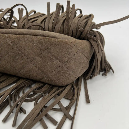 Chanel Timeless Paris-Dallas Fringe Timeless Flap Bag Lammleder grau/taupe  / neuwertig Chanel