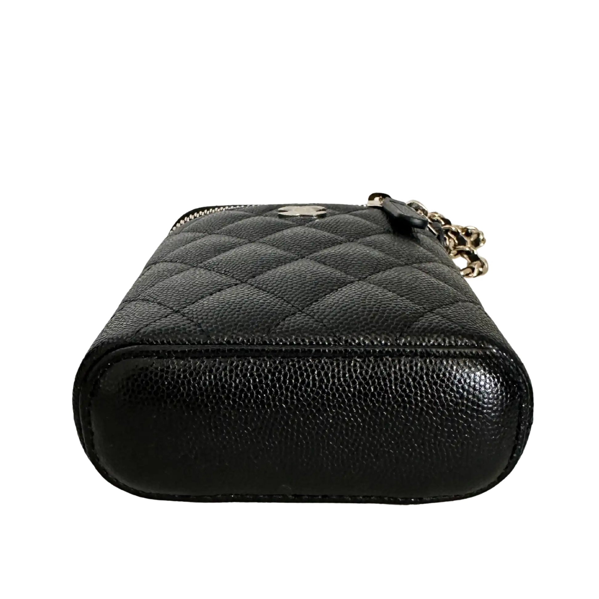 Chanel Vertical Coco Beauty Vanity Case small Kaviarleder Fullset / ungetragen Chanel