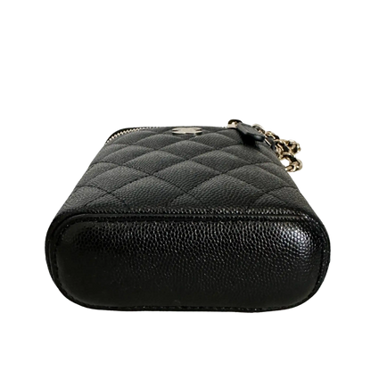 Chanel Vertical Coco Beauty Vanity Case small Kaviarleder Fullset / ungetragen Chanel