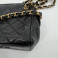 Chanel Mini Vintage Handtasche schwarz Leder / sehr gut Chanel