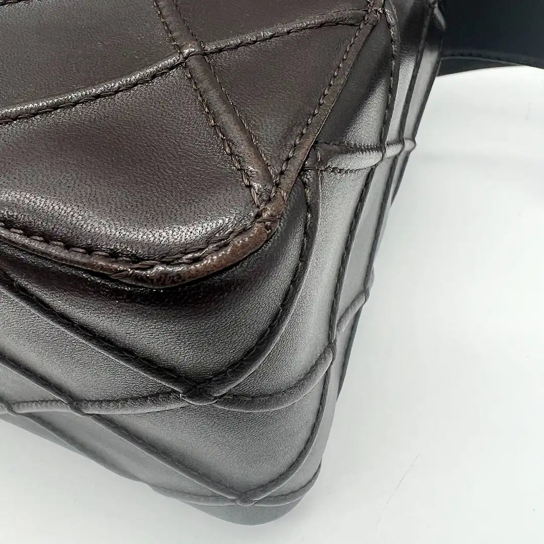 Chanel Vintage Schultertasche dunkelbraun / sehr gut Chanel