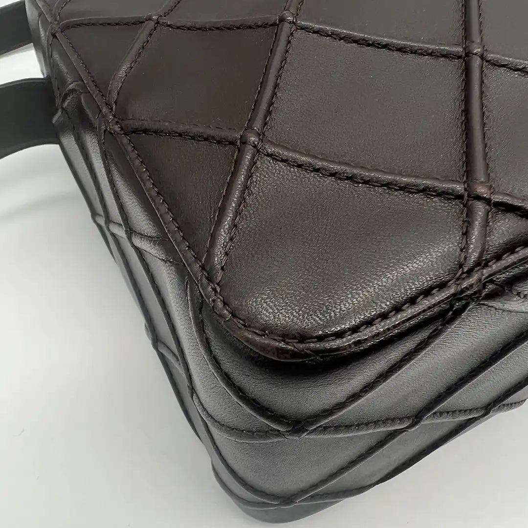 Chanel Vintage Schultertasche dunkelbraun / sehr gut Chanel