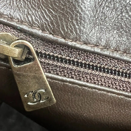 Chanel Vintage Schultertasche dunkelbraun / sehr gut Chanel
