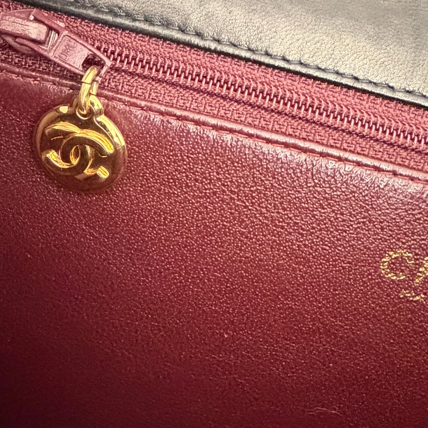 Chanel Timeless Wallet on Chain WOC Lammleder  Vintage Schwarz / sehr gut Chanel