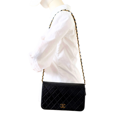 Chanel Timeless Wallet on Chain WOC Lammleder  Vintage Schwarz / sehr gut Chanel