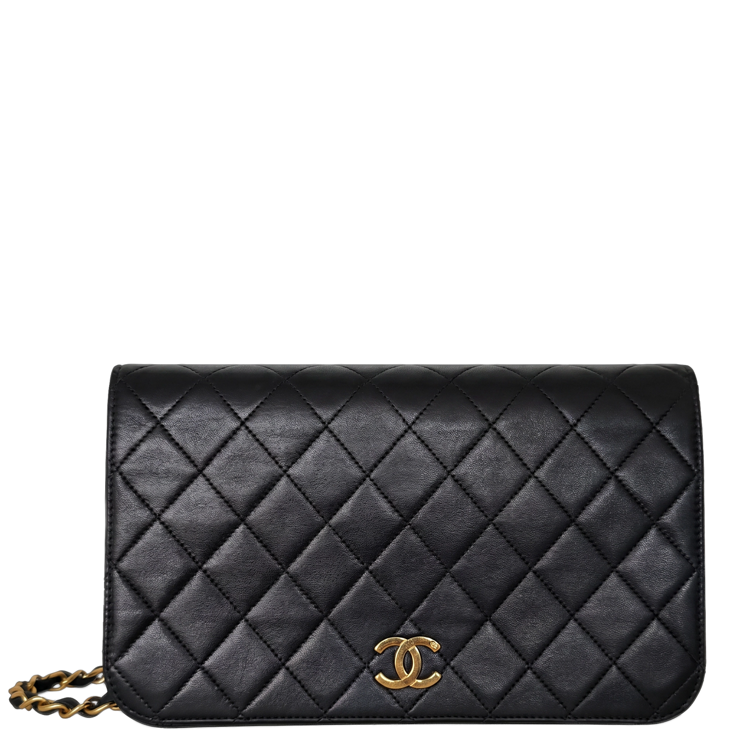 Chanel Timeless Wallet on Chain WOC Lammleder  Vintage Schwarz / sehr gut Chanel