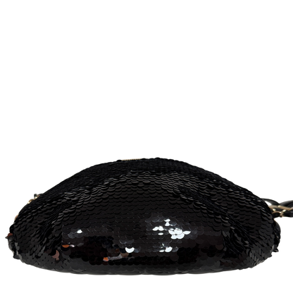 Chanel CC Waistbag Pailetten schwarz Fullset / sehr gut Chanel