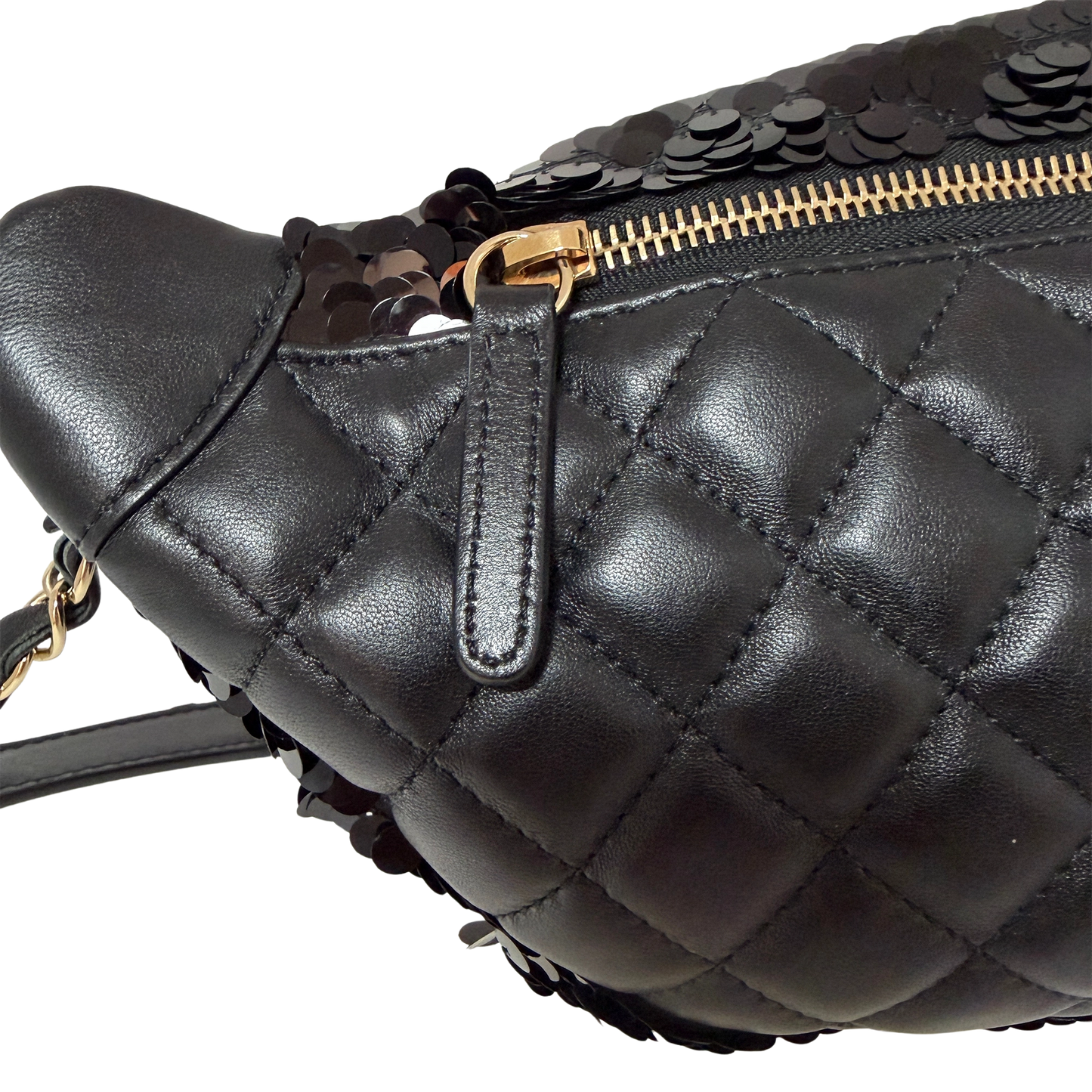 Chanel CC Waistbag Pailetten schwarz Fullset / sehr gut Chanel