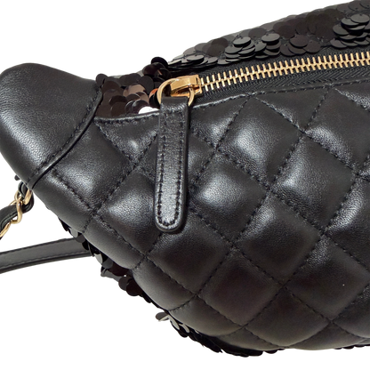 Chanel CC Waistbag Pailetten schwarz Fullset / sehr gut Chanel