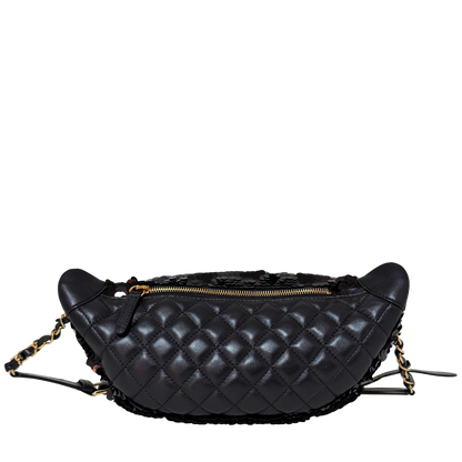 Chanel CC Waistbag Pailetten schwarz Fullset / sehr gut Chanel