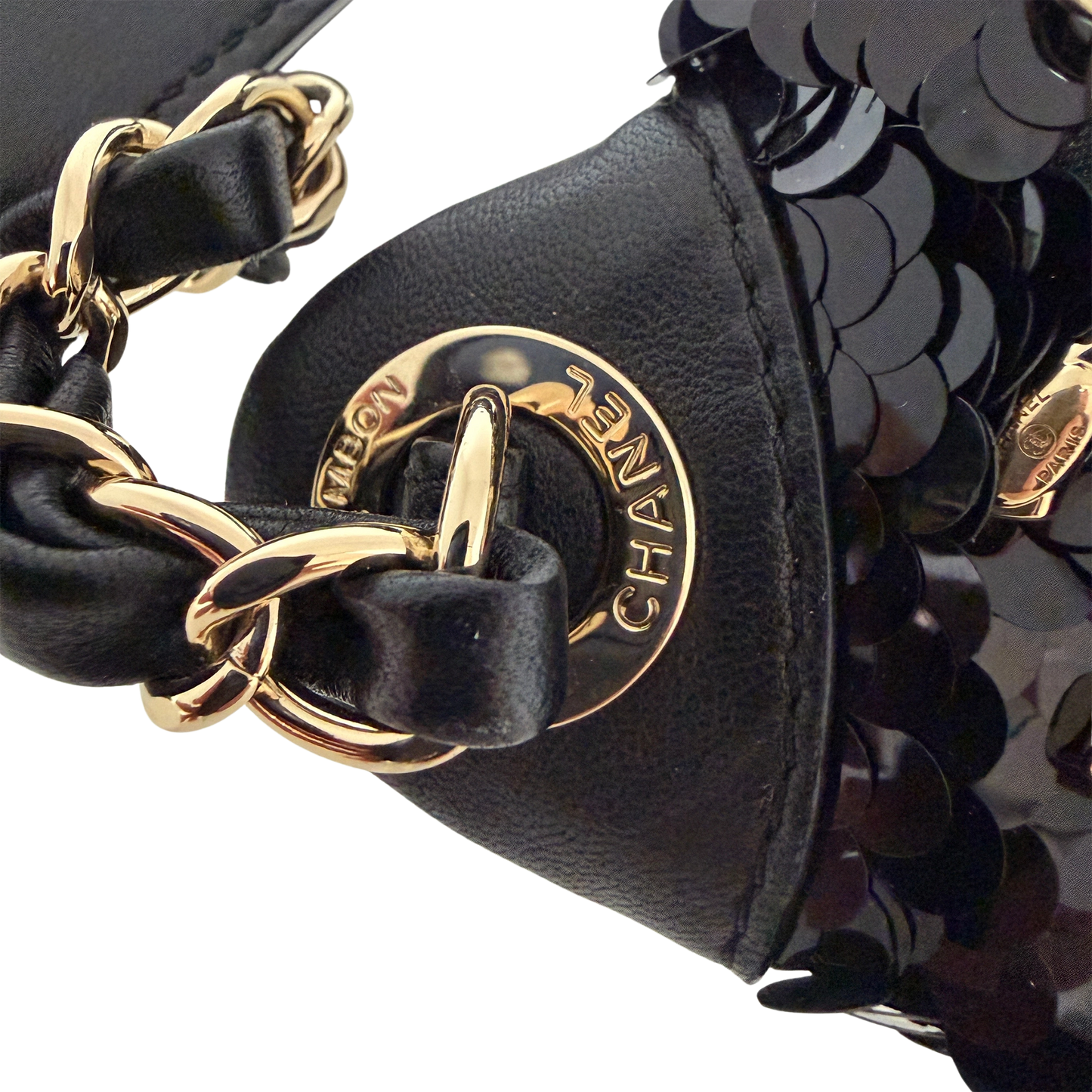 Chanel CC Waistbag Pailetten schwarz Fullset / sehr gut Chanel