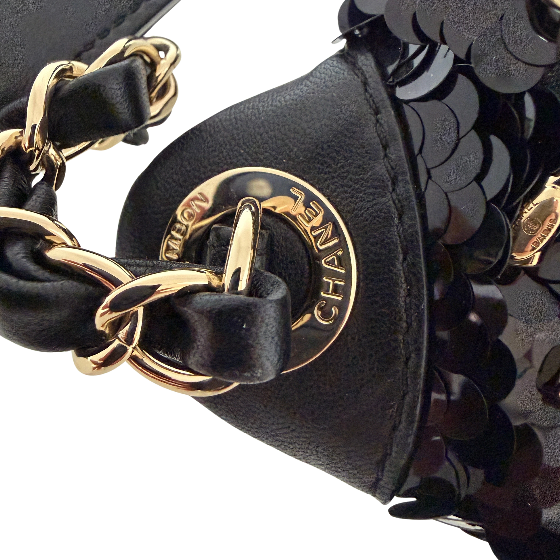 Chanel CC Waistbag Pailetten schwarz Fullset / sehr gut Chanel