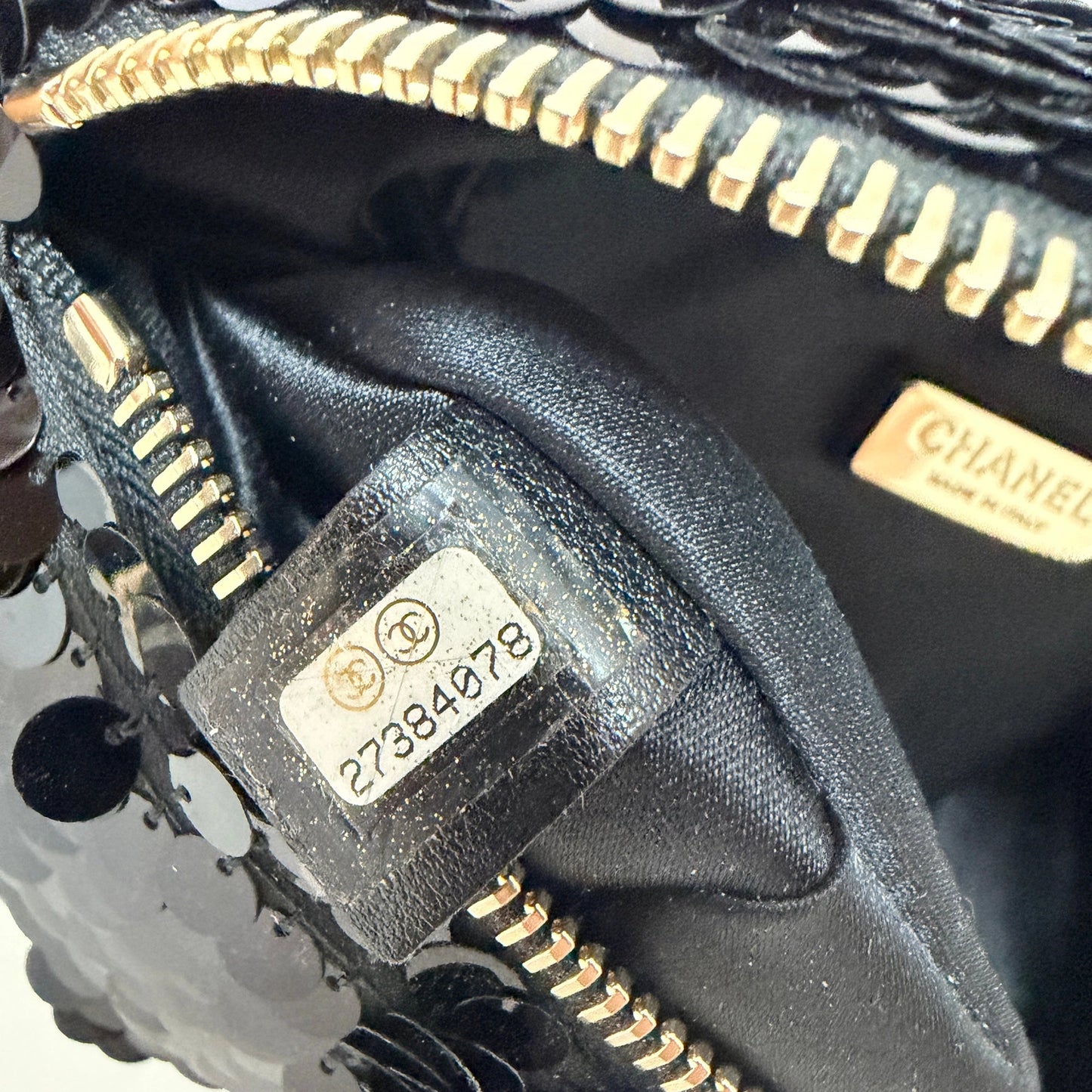 Chanel CC Waistbag Pailetten schwarz Fullset / sehr gut Chanel