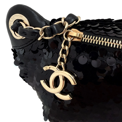 Chanel CC Waistbag Pailetten schwarz Fullset / sehr gut Chanel