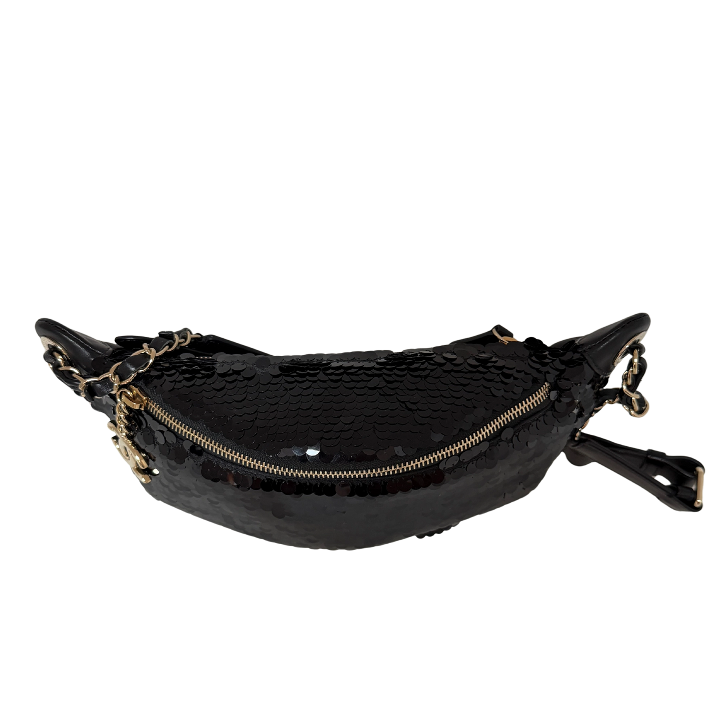 Chanel CC Waistbag Pailetten schwarz Fullset / sehr gut Chanel