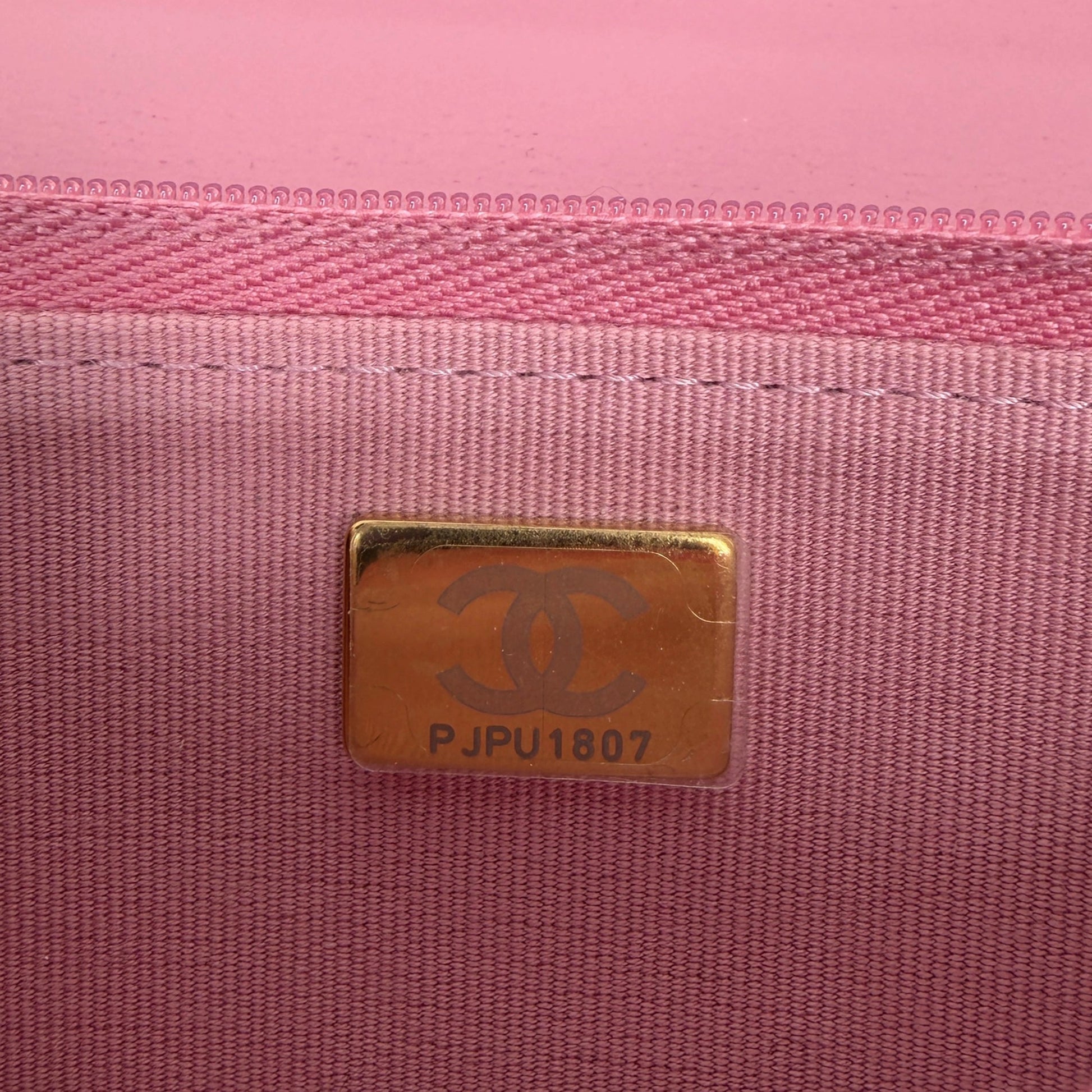 Chanel Wallet on Chain Pink glänzenes Kalbsleder Fullset / Sehr gut Chanel