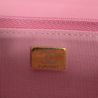 Chanel Wallet on Chain Pink glänzenes Kalbsleder Fullset / Sehr gut Chanel